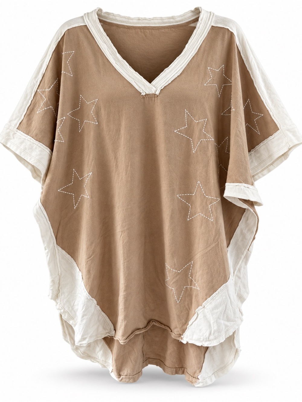 Blue Velvet Oversized Tunic Top - Star Boho High Low - NWT - Picture 2 of 9